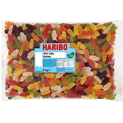 HARIBO Mini Jelly Babies – Soft and Fruity Gummy Sweets – 3kg Bulk Bag HARIBO Mini Jelly Babies – Soft and Fruity Gummy Sweets – 3kg Bulk Bag