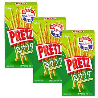 Starry Mart Glico PRETZ Japanese Pretzel Biscuit Stick Snacks Yummy Salad 69g (Pack of 3) Starry Mart Glico PRETZ Japanese Pretzel Biscuit Stick Snacks Yummy Salad 69g (Pack of 3)