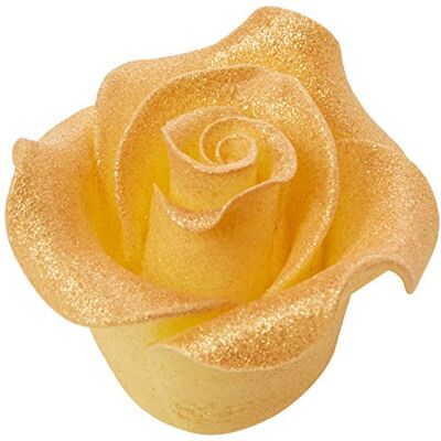 Culpitt Lustre Gold Rose Sugar Soft Edible Cupcake Decorations (Pack of 1, Total 20) Culpitt Lustre Gold Rose Sugar Soft Edible Cupcake Decorations (Pack of 1, Total 20)