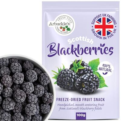 Arbuckle's Freeze Dried Blackberry Whole Fruit Snack 100g Nutritious and Healthy Blackberries Direct from Farm Shop, Natural, for Baking, Breakfast Cereal Topper, Yogurt, Cake Decorations, 2x 50g pack Arbuckle's Freeze Dried Blackberry Whole Fruit Snack 100g Nutritious and Healthy Blackberries Direct from Farm Shop, Natural, for Baking, Breakfast Cereal Topper, Yogurt, Cake Decorations, 2x 50g pack