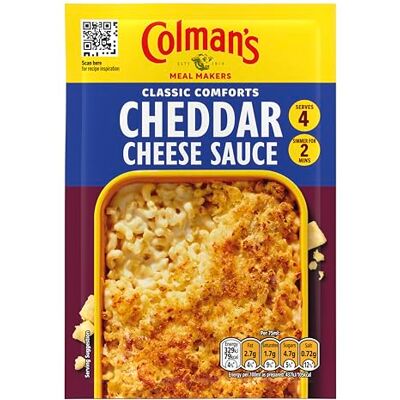 Colman's Classic Comforts Cheddar Cheese Sauce mix Meal Maker perfect with vegetables and pasta quick to prepare sauce mix 16x 40 g Colman's Classic Comforts Cheddar Cheese Sauce mix Meal Maker perfect with vegetables and pasta quick to prepare sauce mix 16x 40 g