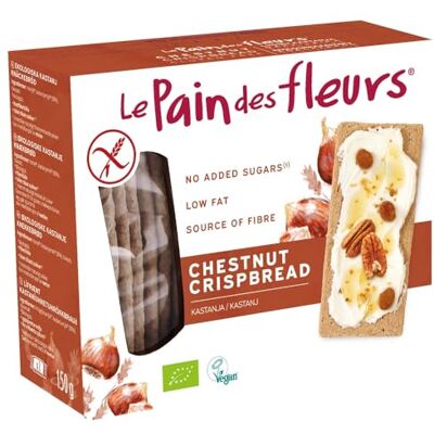 Le Pain des Fleurs 150g (Packet Of 6) Organic Chestnut Crispbread – Gluten Free, Vegan, Wheat Free – Light & Crisp Texture – No Added Sugar – Source of Fibre Le Pain des Fleurs 150g (Packet Of 6) Organic Chestnut Crispbread – Gluten Free, Vegan, Wheat Free – Light & Crisp Texture – No Added Sugar – Source of Fibre