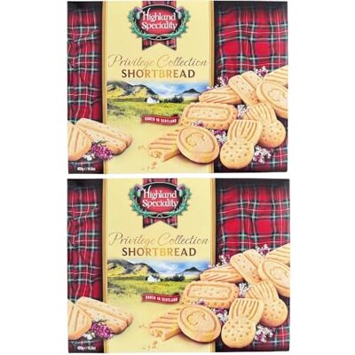 Funtasy Gifts 2 x Highland Speciality Privilege Shortbread Selection 400g Luxury Scottish Shortbread Traditional Christmas Biscuit Gift Product of Scotland Funtasy Gifts 2 x Highland Speciality Privilege Shortbread Selection 400g Luxury Scottish Shortbread Traditional Christmas Biscuit Gift Product of Scotland