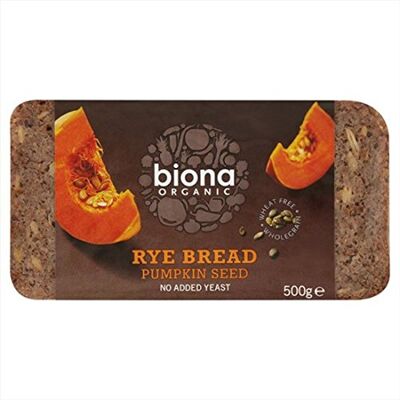 Biona Rye Bread Pumpkin Seed 2 x 500g Biona Rye Bread Pumpkin Seed 2 x 500g