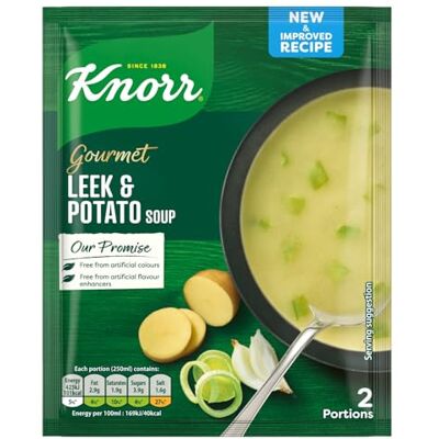 Knorr Gourmet Leek & Potato Packet Soup Mix, 53g, Pack of 3, Irish Recipe Knorr Gourmet Leek & Potato Packet Soup Mix, 53g, Pack of 3, Irish Recipe