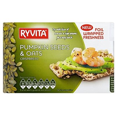 Ryvita Pumpkin Seeds & Oats Crispbread (200g) Pack of 2 Ryvita Pumpkin Seeds & Oats Crispbread (200g) Pack of 2