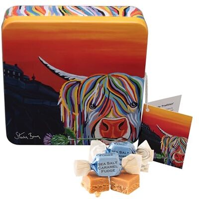 Gardiners of Scotland Auld Scottie McCoo Salted Caramel Fudge Tin, 200g Gardiners of Scotland Auld Scottie McCoo Salted Caramel Fudge Tin, 200g