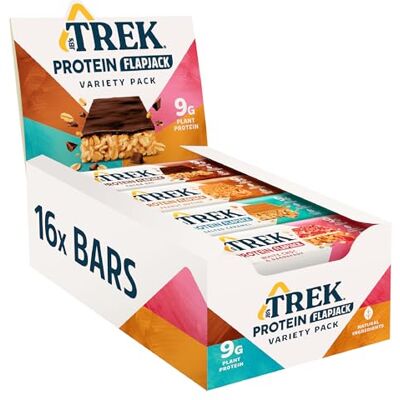 TREK High Protein Flapjack Variety Pack - Gluten Free - Plant Based - Vegan Snack TREK High Protein Flapjack Variety Pack - Gluten Free - Plant Based - Vegan Snack