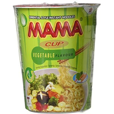 MAMA Instant Cup Noodle with Vegetable Flavor 70 g Pack of 12 MAMA Instant Cup Noodle with Vegetable Flavor 70 g Pack of 12