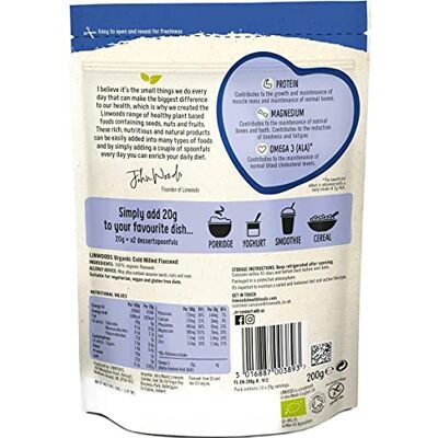 Linwoods (3 PACK) Milled Organic Flaxseed 200g 3 PACK BUNDLE Linwoods (3 PACK) Milled Organic Flaxseed 200g 3 PACK BUNDLE