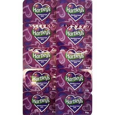 Hartleys 20 x 20g Hartley's Blackcurrant Jam Portions Hartleys 20 x 20g Hartley's Blackcurrant Jam Portions