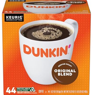 Dunkin' Donuts Dunkin' Original Blend Medium Roast Coffee, 44 K-Cup Pods Dunkin' Donuts Dunkin' Original Blend Medium Roast Coffee, 44 K-Cup Pods