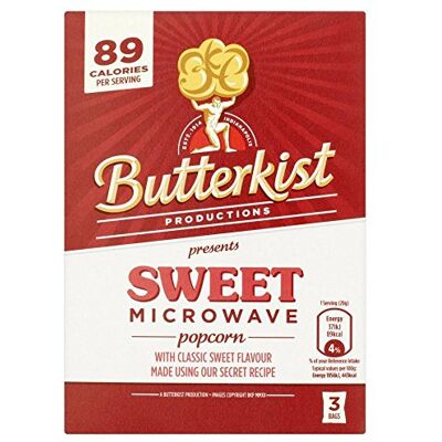 Butterkist Microwave Popcorn Sweet (3 per Pack 270g) Butterkist Microwave Popcorn Sweet (3 per Pack 270g)