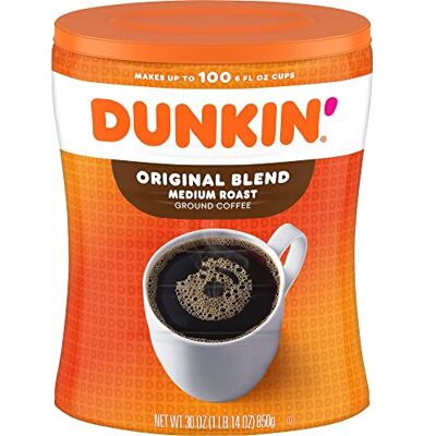 Dunkin' Donuts Dunkin Donuts Original Blend Medium Roast Ground Coffee Canister 850g Dunkin' Donuts Dunkin Donuts Original Blend Medium Roast Ground Coffee Canister 850g
