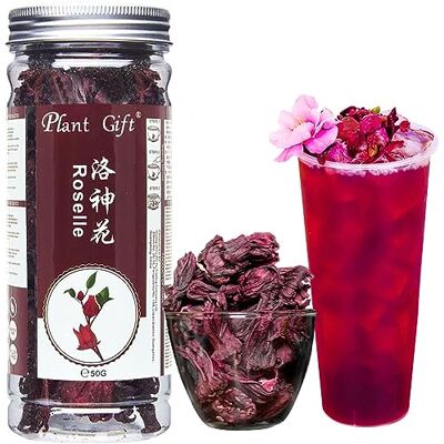 Plant Gift Roselle Tea Bags 洛神花茶, 150g/5.29oz (3g*50bags) Herbal Tea Non-GMO. No Additives. Pure Nature Dried Roselle Flowers, Tangy Fruity Flavor. Great Hot Or Iced. 50 Tea Bags. Plant Gift Roselle Tea Bags 洛神花茶, 150g/5.29oz (3g*50bags) Herbal Tea Non-GMO. No Additives. Pure Nature Dried Roselle Flowers, Tangy Fruity Flavor. Great Hot Or Iced. 50 Tea Bags.