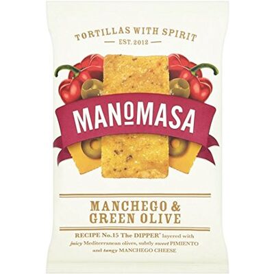 Manomasa Manchego & Green Olive Tortilla Chips 160g Manomasa Manchego & Green Olive Tortilla Chips 160g