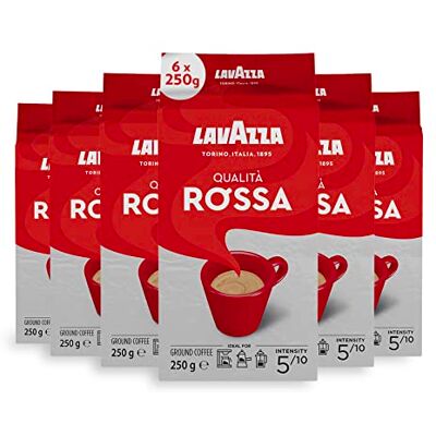 Lavazza - Qualità Rossa - 6 x 250 g - Ground Coffee Lavazza - Qualità Rossa - 6 x 250 g - Ground Coffee