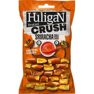 Huligan Pretzel Pieces Sriracha Chilli Sauce 65g Pack of 6 Huligan Pretzel Pieces Sriracha Chilli Sauce 65g Pack of 6
