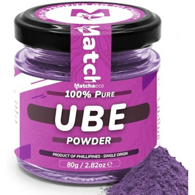 Matchaeco Ube Powder 80g 100% Natural Purple Yam Powder from the Philippines Premium Ube for Baking, Desserts & Lattes Vibrant Natural Colouring Matchaeco Ube Powder 80g 100% Natural Purple Yam Powder from the Philippines Premium Ube for Baking, Desserts & Lattes Vibrant Natural Colouring