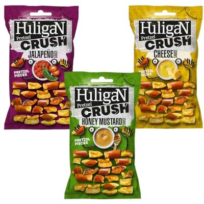 Huligan Pretzels Pieces Multipack Crisps (65G X Pack of 3) Baked Pretzel Thins Savoury Snacks Bulk Healthy Vegetarian Snack Box Jalepenos Crisps Multipack Huligan Pretzels Pieces Multipack Crisps (65G X Pack of 3) Baked Pretzel Thins Savoury Snacks Bulk Healthy Vegetarian Snack Box Jalepenos Crisps Multipack