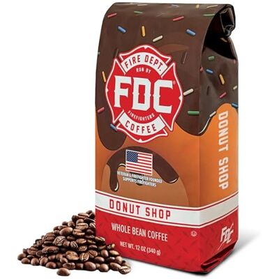 Fire Department Coffee Gives Back Firefighters Sweet and Smooth Donut Shop Coffee Beans Medium Roasted Roasted in USA Veteran Owned 12oz Fire Department Coffee Gives Back Firefighters Sweet and Smooth Donut Shop Coffee Beans Medium Roasted Roasted in USA Veteran Owned 12oz