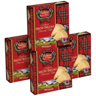 Lummerce Highh land Shortbread Petticoat Tails, Scottish Biscuits, 4 x 125g Lummerce Highh land Shortbread Petticoat Tails, Scottish Biscuits, 4 x 125g