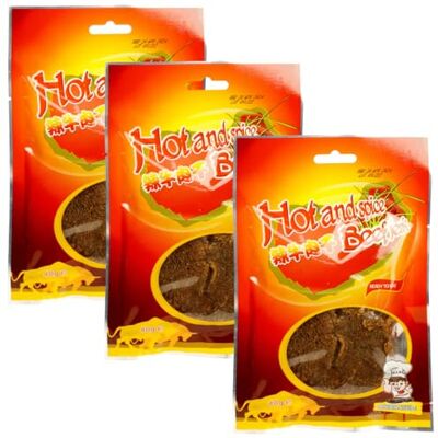 Starry Mart Advance Food Variety Flavours of Cooked Beef Jerky Savoury Protein Snacks (Pack of 3) (Hot & Spicy 40g) Starry Mart Advance Food Variety Flavours of Cooked Beef Jerky Savoury Protein Snacks (Pack of 3) (Hot & Spicy 40g)