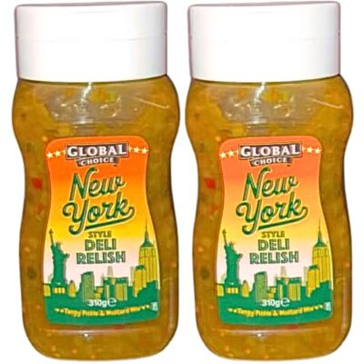 Gifty Goodness Global Choice New York Style Deli Relish 2 Pack – 2 x 310g – Tangy American Deli Relish for Hot Dogs & Burgers – Includes Shopping List Gifty Goodness Global Choice New York Style Deli Relish 2 Pack – 2 x 310g – Tangy American Deli Relish for Hot Dogs & Burgers – Includes Shopping List