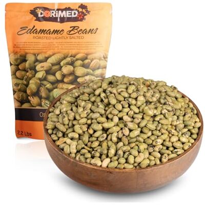 DORIMED Edamame beans 1 Kg, roasted, lightly salted, gluten free, rich in protein, suitable for snacks and dietary meals, GMO-FREE,2.2 Lbs, DORIMED Edamame beans 1 Kg, roasted, lightly salted, gluten free, rich in protein, suitable for snacks and dietary meals, GMO-FREE,2.2 Lbs,