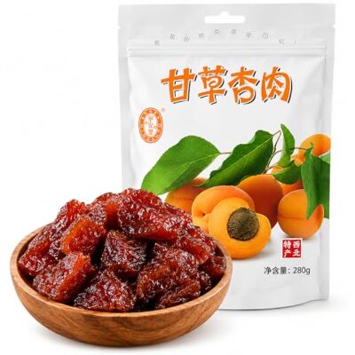 Chao Pin Hui Licorice‑Flavoured Apricot Pulp 280g Pouch Sweet‑Sour Preserved Apricot Traditional Asian Fruit Snack Ready to Eat Seedless Apricot Preserves with Licorice Taste, Chewy Dried Fruit for Daily Snacking Chao Pin Hui Licorice‑Flavoured Apricot Pulp 280g Pouch Sweet‑Sour Preserved Apricot Traditional Asian Fruit Snack Ready to Eat Seedless Apricot Preserves with Licorice Taste, Chewy Dried Fruit for Daily Snacking