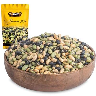 DORIMED Edamame beans 1 Kg I Mix of 3 lightly salted roasted soya beans 1000g I Gluten-free I Tasty natural dried beans I High in protein I Suitable for Vegans I Snacks DORIMED Edamame beans 1 Kg I Mix of 3 lightly salted roasted soya beans 1000g I Gluten-free I Tasty natural dried beans I High in protein I Suitable for Vegans I Snacks