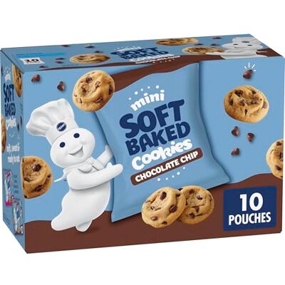 Pillsbury Mini Soft Baked Cookies Chocolate Chip Snack Bags Pack of 10 Pillsbury Mini Soft Baked Cookies Chocolate Chip Snack Bags Pack of 10