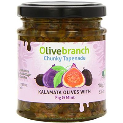 Olive Branch Kalamata Olive Tapenade with Fig and Mint 180 g (Pack of 2) Olive Branch Kalamata Olive Tapenade with Fig and Mint 180 g (Pack of 2)