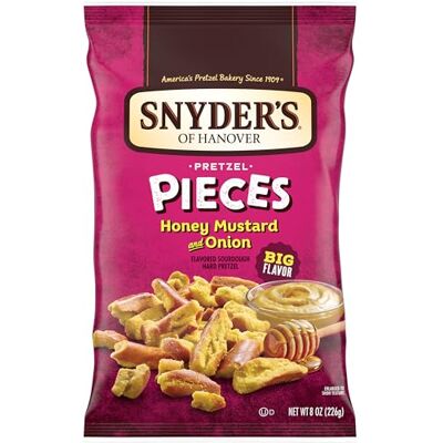 Snyder's of Hanover Pretzel Pieces, Honey Mustard and Onion, 8 Ounce (Pack of 6) by Snyder's of Hanover Pretzel Pieces, Honey Mustard and Onion, 8 Ounce (Pack of 6) by