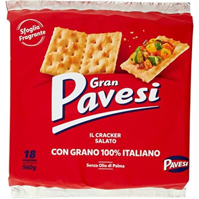 Barilla 6x Gran Pavesi Salted Crackers/Biscuits 560g Barilla 6x Gran Pavesi Salted Crackers/Biscuits 560g