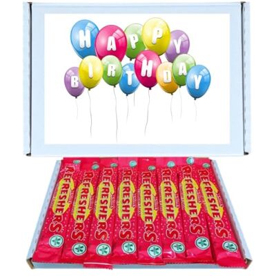 TRIZINGA Birthday Sweet Box Gift Hamper Refreshers Strawberry Chew Bars 24 Pack Box of Classic Retro Sweets Fizzy Sherbet-Filled Strawberry Flavour Chewy Bars Nostalgic Candy Treat TRIZINGA Birthday Sweet Box Gift Hamper Refreshers Strawberry Chew Bars 24 Pack Box of Classic Retro Sweets Fizzy Sherbet-Filled Strawberry Flavour Chewy Bars Nostalgic Candy Treat