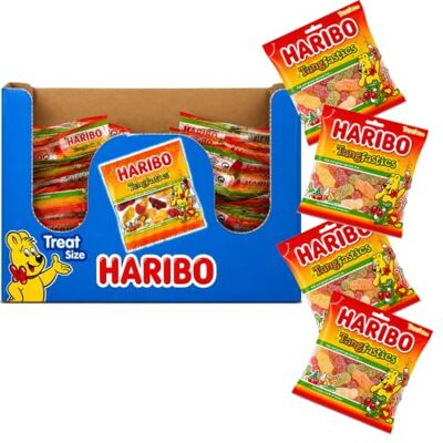 HARIBO Tangfastics Treat Bags 16g Fizzy Fruit flavour, Cola flavour and sweet foam gums Pick Any Number of Bags HARIBO Tangfastics Treat Bags 16g Fizzy Fruit flavour, Cola flavour and sweet foam gums Pick Any Number of Bags