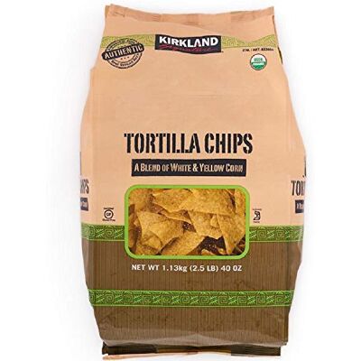 KIRKLAND Signature Tortilla Chips Made in USA (1.13kg) (Pack of 2) Hummus Recipe Included KIRKLAND Signature Tortilla Chips Made in USA (1.13kg) (Pack of 2) Hummus Recipe Included