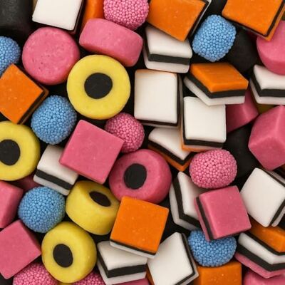 GROBITS Liquorice Allsorts Sweets 500g Bulk Bag Assorted Pick and Mix Candy, For Parties, Gifting, Sharing GROBITS Liquorice Allsorts Sweets 500g Bulk Bag Assorted Pick and Mix Candy, For Parties, Gifting, Sharing