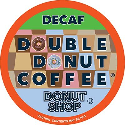 Double Donut Coffee Shop Decaffeinated Coffee Capsules, Medium Roasted Coffee, Decaffeinated Single Serving Capsules for Keurig K Cup Brewing Machines, 24 Pack (1 Piece) Double Donut Coffee Shop Decaffeinated Coffee Capsules, Medium Roasted Coffee, Decaffeinated Single Serving Capsules for Keurig K Cup Brewing Machines, 24 Pack (1 Piece)
