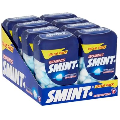 Smint Extra Large Bottles - 150 Mints Pack of 8 Smint Extra Large Bottles - 150 Mints Pack of 8