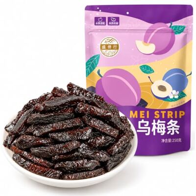 Chao Pin Hui Smoked Plum Strips 250g Resealable Pouch, Seedless Preserved Plum Strips, Asian Sweet & Sour Fruit Snack, Ready To Eat Chao Pin Hui Smoked Plum Strips 250g Resealable Pouch, Seedless Preserved Plum Strips, Asian Sweet & Sour Fruit Snack, Ready To Eat