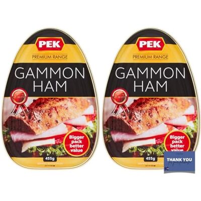 Cc1st Customers Come 1st PEK Premium Range Gammon Ham 455g (2 Packs) Deliciously Tender, Ready to Eat Ham for Sandwiches & Meals Cc1st Customers Come 1st PEK Premium Range Gammon Ham 455g (2 Packs) Deliciously Tender, Ready to Eat Ham for Sandwiches & Meals