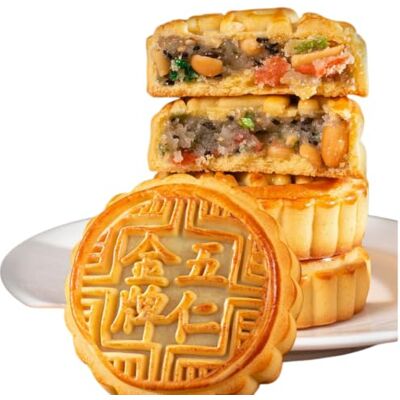 JOIYSVEN Five-kernel mooncakes, Asian snacks, pastries, Halal mooncakes Asian-style specialtypastries; baked mooncakes with a mixed filling of peanuts, sesame seeds,assorted nuts,and candied fruit. JOIYSVEN Five-kernel mooncakes, Asian snacks, pastries, Halal mooncakes Asian-style specialtypastries; baked mooncakes with a mixed filling of peanuts, sesame seeds,assorted nuts,and candied fruit.