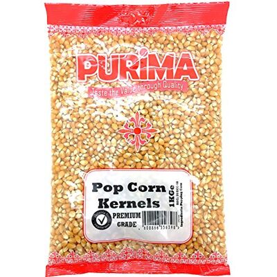 PURIMA Popping Corn 1kg Popcorn Kernels for Popcorn Machine Maker or Oil Pan Popped – Add Your Flavouring / Seasoning – Perfect Cinema Style Movie Night Homemade Pop Corn Seeds Kernel 1 kg PURIMA Popping Corn 1kg Popcorn Kernels for Popcorn Machine Maker or Oil Pan Popped – Add Your Flavouring / Seasoning – Perfect Cinema Style Movie Night Homemade Pop Corn Seeds Kernel 1 kg