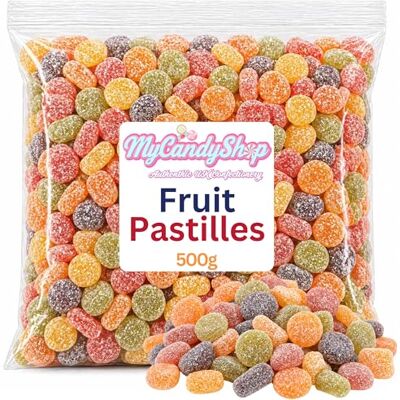 MyCandyShop Fruit Pastilles 500g 5 Flavours Chewy Mixed Sweets In Bulk Cheap Traditional British Fruit Pastilles Bulk for Sharing, Gifts & Special Occasions MyCandyShop Fruit Pastilles 500g 5 Flavours Chewy Mixed Sweets In Bulk Cheap Traditional British Fruit Pastilles Bulk for Sharing, Gifts & Special Occasions