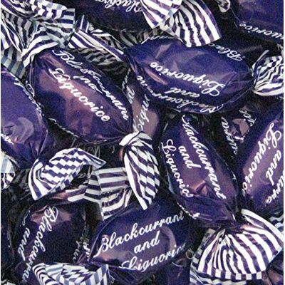 The Gourmet Sweet Company Blackcurrant & Liquorice (Wrapped) 500g Share Bag by The Gourmet Sweet Company Blackcurrant & Liquorice (Wrapped) 500g Share Bag by