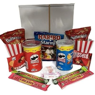 Baking Friends Movie Night For 2 Popcorn, Sweets, Crisps & Chocolate Hamper Gift Christmas Birthday Sleepover Baking Friends Movie Night For 2 Popcorn, Sweets, Crisps & Chocolate Hamper Gift Christmas Birthday Sleepover
