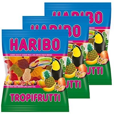 HARIBO Tropifrutti, 3 Piece Package, Gummy Bears, Wine Gums, Sweets, Jellies, In Bag HARIBO Tropifrutti, 3 Piece Package, Gummy Bears, Wine Gums, Sweets, Jellies, In Bag