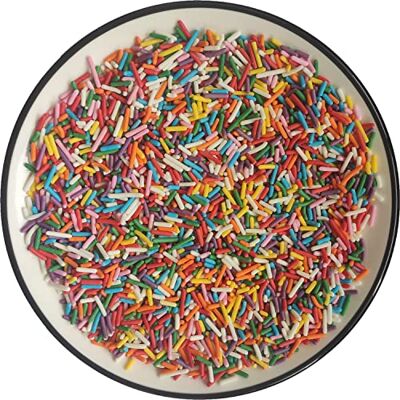 Tmade Edible 130g Rainbow Jimmies Candy Sprinkles Dessert Sprinkle Cake Cupcake Toppers Cookie Decorations Sweet Personalities Candy Sprinkles for Daily Cake Decorating Tmade Edible 130g Rainbow Jimmies Candy Sprinkles Dessert Sprinkle Cake Cupcake Toppers Cookie Decorations Sweet Personalities Candy Sprinkles for Daily Cake Decorating